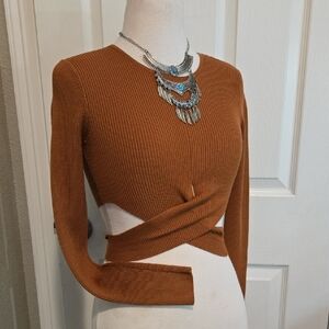 Lush Warm Brown Knitwear Size S